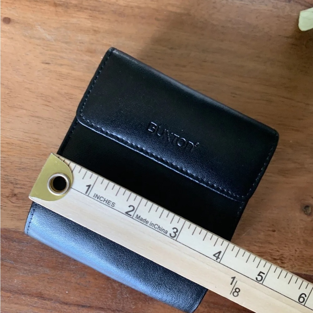 Buxton Leather Minimizer Wallet & Coin Purse Genuine Black Leather - Picture 5 of 10